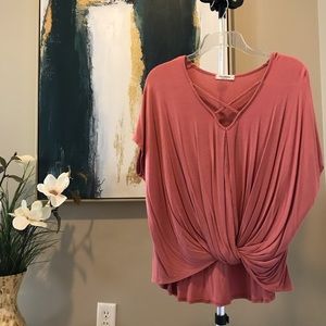 Dusty Rose Twist Tee